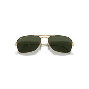 😎 Ray-Ban RB3136 Caravan Aviator Sunglasses - Gold/Green